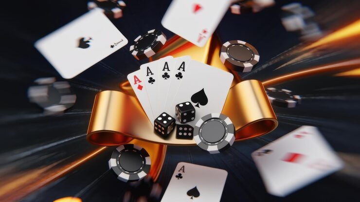 akademi77 Texas Poker table interface with dealer and player seats